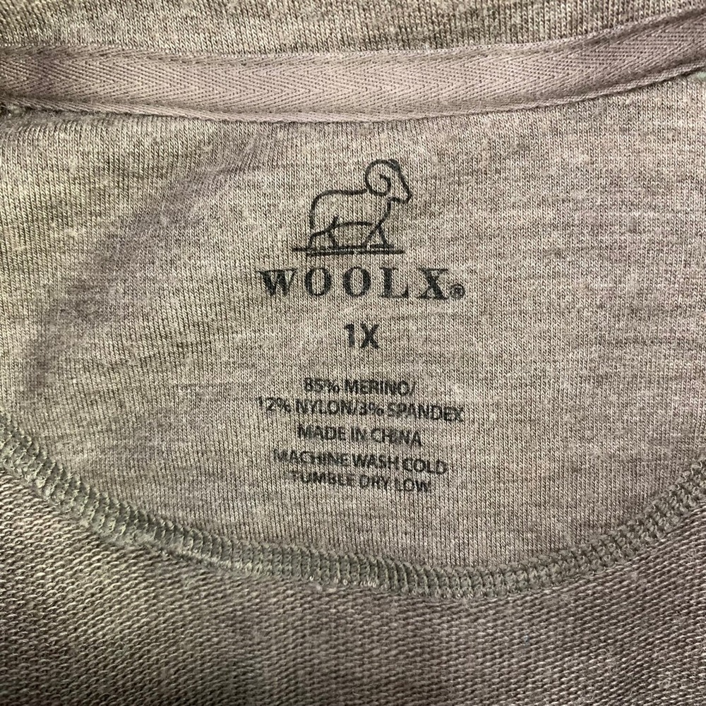 Woolx Merino Wool Full Zip Vest Womens 1X Brown Outdoor Performance Full Zip - Picture 3 of 7